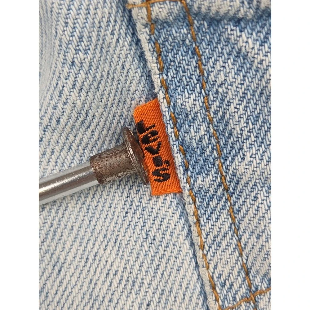 Vintage 90s Levi's 550 Jeans | Orange Tab‎ Light Wash | Relaxed Tapered | 34x34